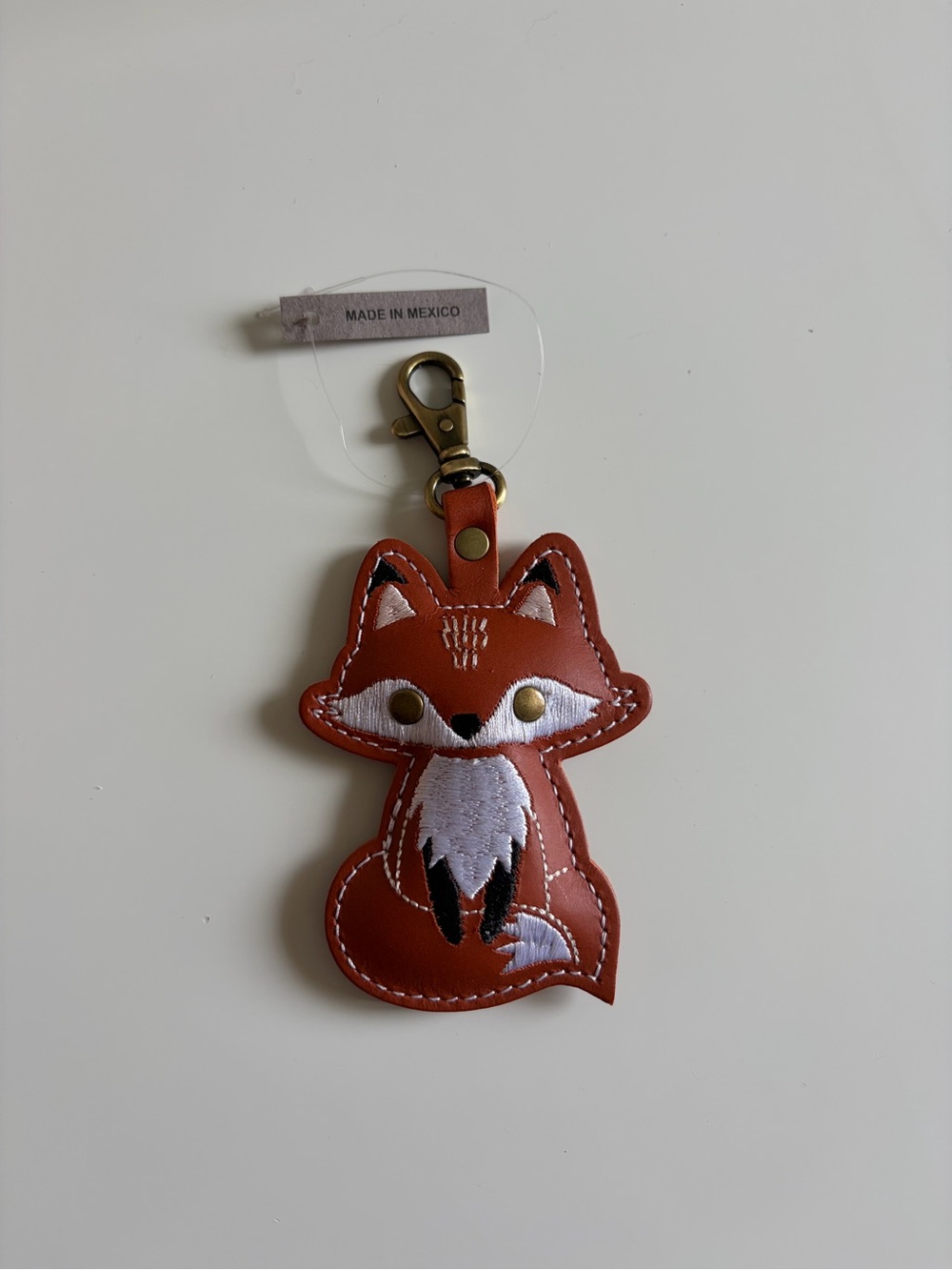 Portland Leather Goods Fox 🦊 Woodland Animal Keychain 🪾NWT